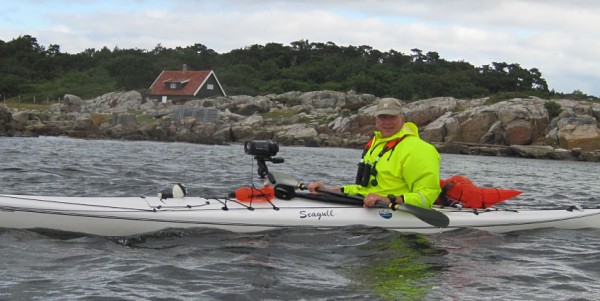 Filmar paddling vid Halland Väderö
